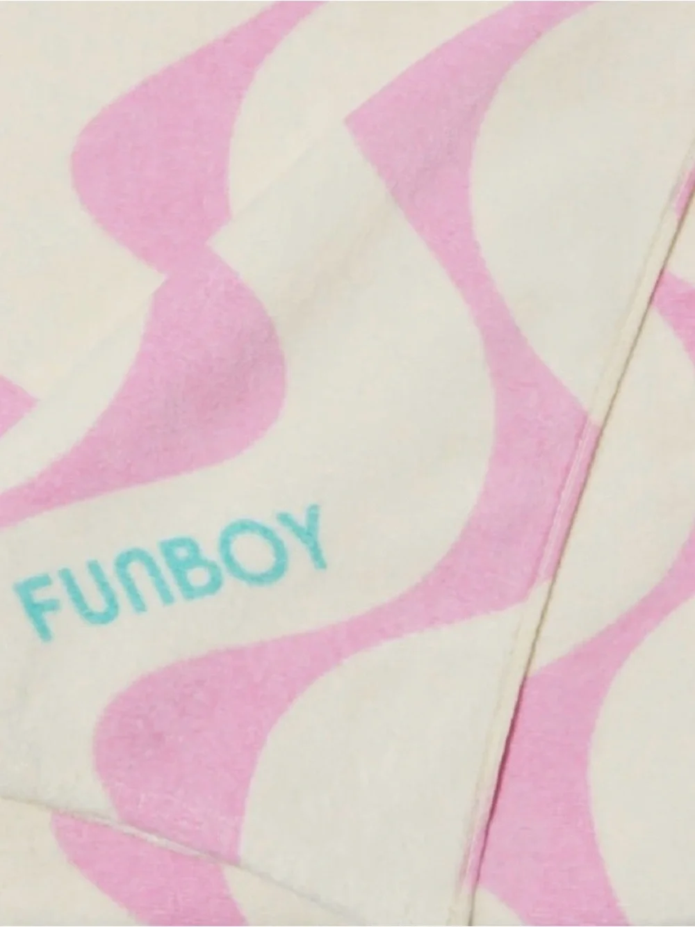 Funboy Poolside Leisure Club Beach Towel Pink & Cream Stripes NEW